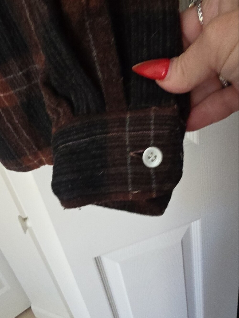 Worthington Men's Plaid Button-Down Shirt - Brown & Black - Picture 7 of 9